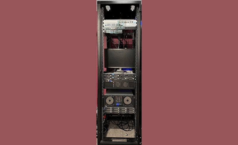 A picture of a black server rack